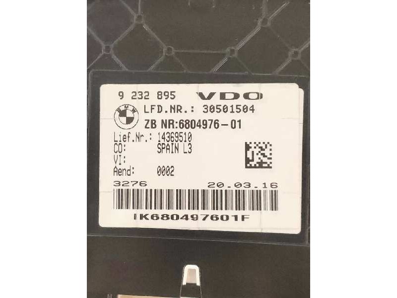 Recambio de cuadro instrumentos para bmw serie 4 gran coupe (f36) 2.0 16v turbodiesel referencia OEM IAM A2C39302700 14369510 92