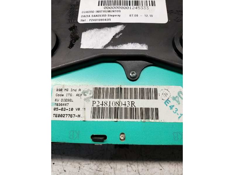 Recambio de cuadro instrumentos para dacia sandero stepway referencia OEM IAM P248108043R  