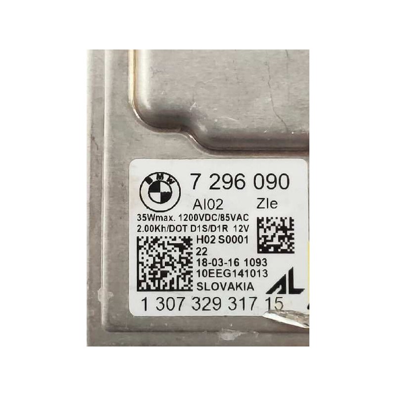 Recambio de centralita faros xenon para bmw serie 4 gran coupe (f36) 2.0 16v turbodiesel referencia OEM IAM 7296090 130732931715
