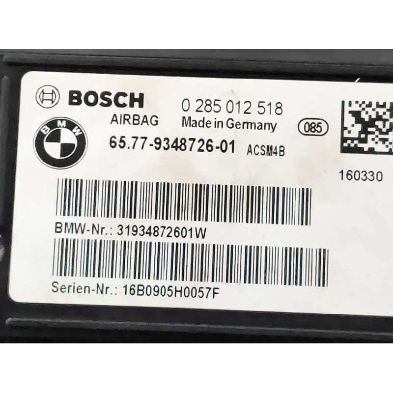 Recambio de centralita airbag para bmw serie 4 gran coupe (f36) 2.0 16v turbodiesel referencia OEM IAM 0285012518 6577934872601 
