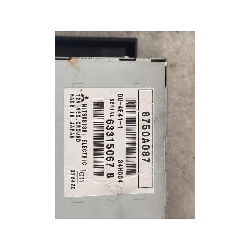 Recambio de pantalla multifuncion para mitsubishi grandis (na0w) 2.0 di-d inform referencia OEM IAM 8750A087 63315067B MITSUBISH