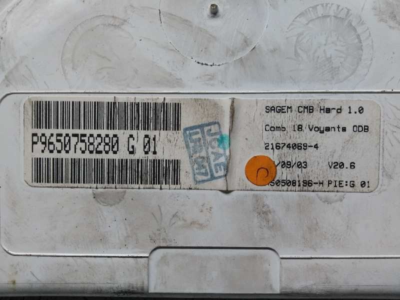 Recambio de cuadro instrumentos para citroen c2 vtr referencia OEM IAM P9650758280 G01 216740694