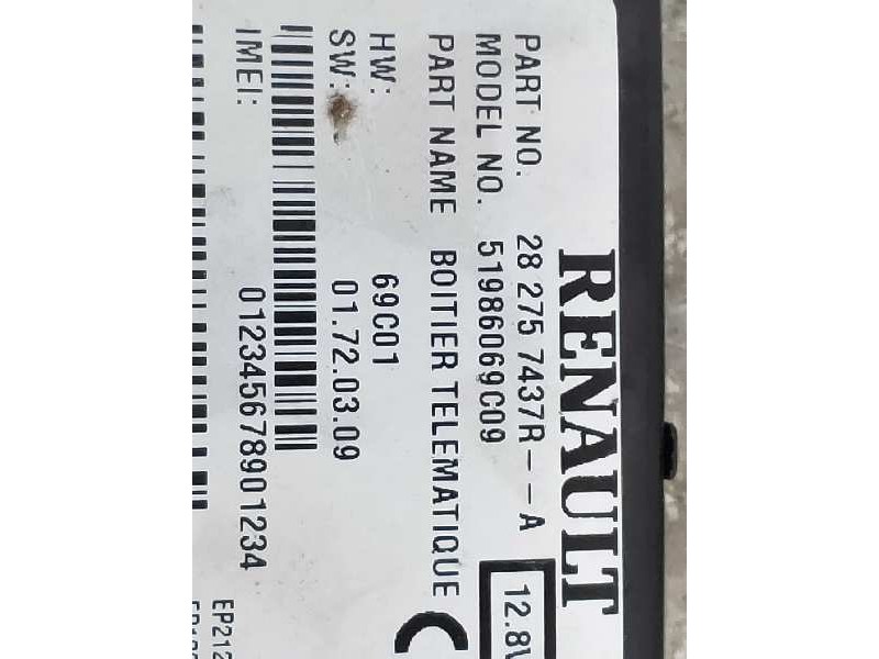 Recambio de modulo electronico para renault fluence z.e. dynamique referencia OEM IAM 282757437R 51986069C09 