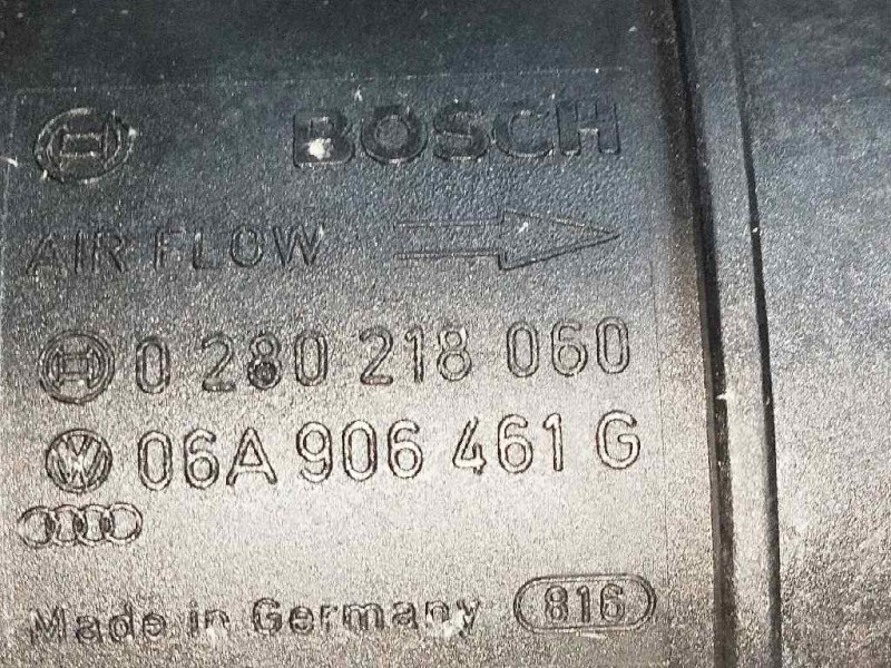 Recambio de caudalimetro para audi a3 (8l) 1.8 20v referencia OEM IAM 0280218060 06A906461G BOSCH