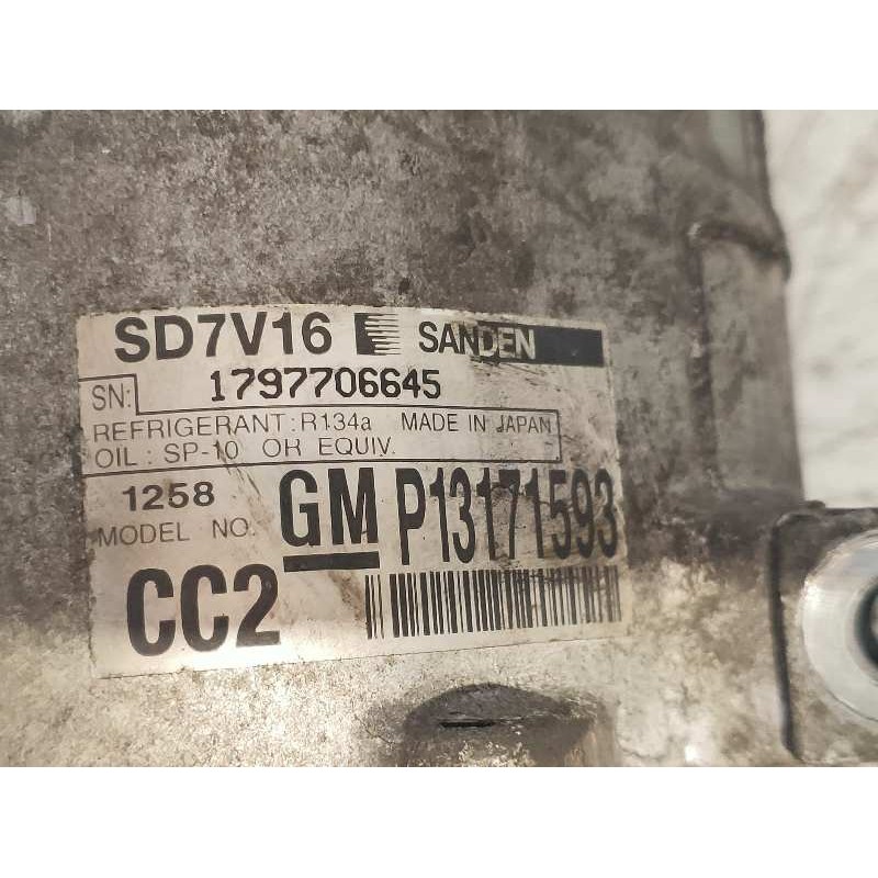 Recambio de compresor aire acondicionado para opel vectra c berlina club referencia OEM IAM SD7V161258 GMP13171593 1797706645 SA