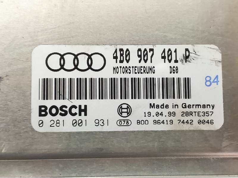 Recambio de centralita motor uce para audi a6 berlina (4b2) 2.5 tdi referencia OEM IAM 0281001931 4B0907401P D60