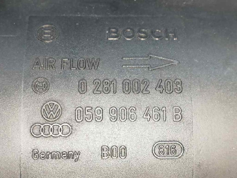 Recambio de caudalimetro para audi a6 berlina (4b2) 2.5 tdi referencia OEM IAM 0281002403 059906461B BOSCH