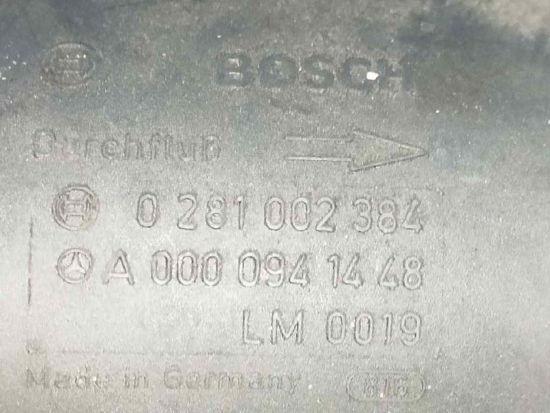 Recambio de caudalimetro para mercedes clase c (w202) berlina 2.2 cdi 16v cat referencia OEM IAM 0281002384 A0000941448 BOSCH