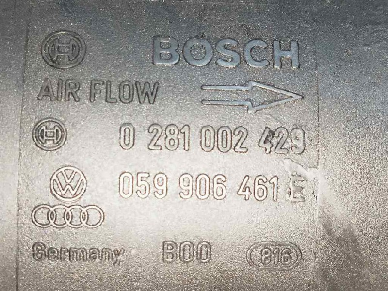 Recambio de caudalimetro para audi a4 berlina (b5) 2.5 v6 24v tdi referencia OEM IAM 0281002429 059906461E BOSCH