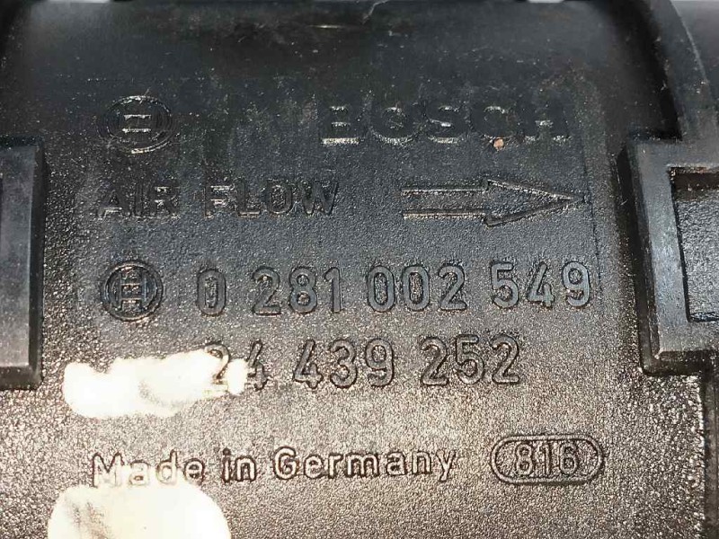 Recambio de caudalimetro para opel combo (corsa c) 1.7 16v cdti referencia OEM IAM 0281002549 24439252 BOSCH