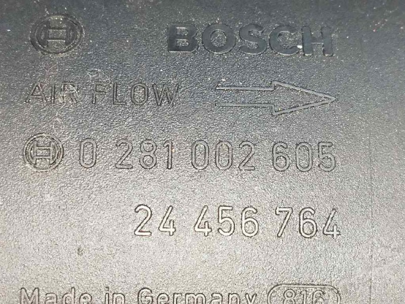 Recambio de caudalimetro para opel signum básico referencia OEM IAM 0281002605 24456764 BOSCH