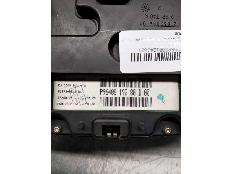 Recambio de cuadro instrumentos para citroen xsara coupe 2.0 hdi tonic (80kw) referencia OEM IAM P9648819280D 216720858 NS012570