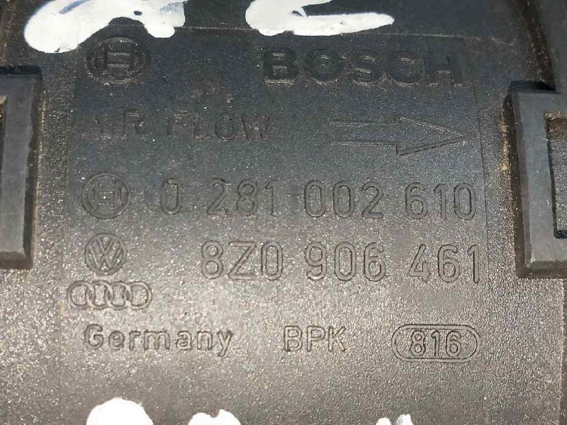 Recambio de caudalimetro para audi a2 (8z) 1.4 tdi cat (atl) referencia OEM IAM 0281002610 8Z0906461 BOSCH Recambio de caudalimetro para audi a2 (8z) 1.4 tdi cat (atl) referencia OEM IAM 0281002610 8Z0906461 BOSCH