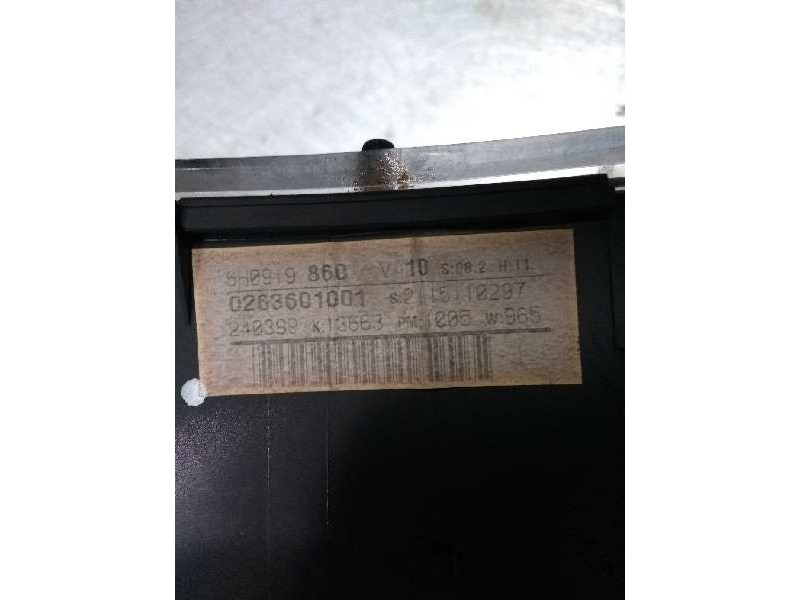 Recambio de cuadro instrumentos para seat arosa (6h1) street referencia OEM IAM 6H0919860X 0263601001 