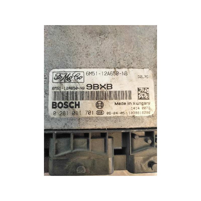 Recambio de centralita motor uce para ford focus c-max (cap) 1.6 tdci cat referencia OEM IAM 0281011701 6M5112A650NB 9BXB