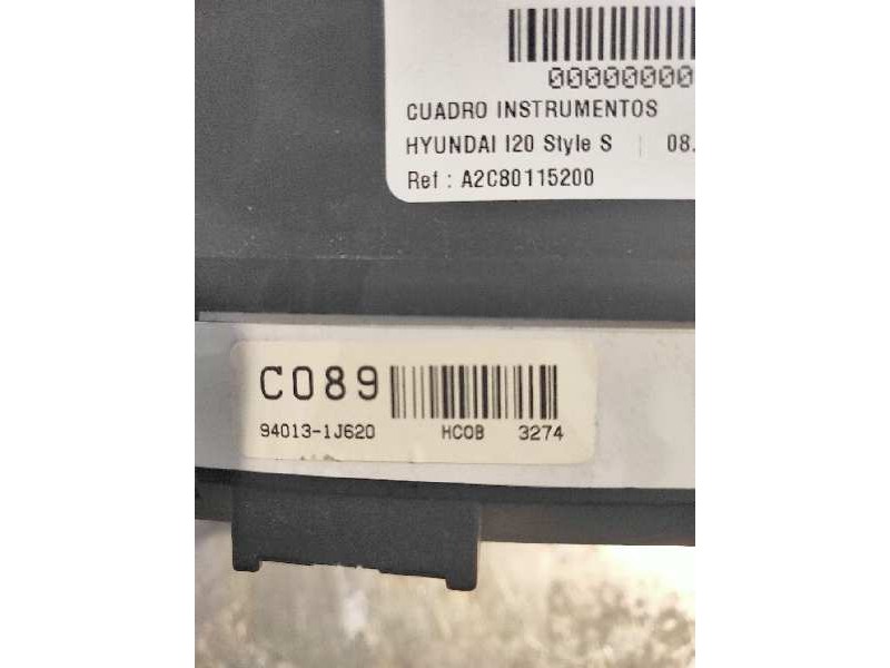Recambio de cuadro instrumentos para hyundai i20 style s referencia OEM IAM A2C80115200 940131J620 