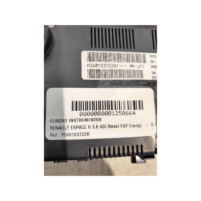 Recambio de cuadro instrumentos para renault espace v 1.6 dci diesel fap energy referencia OEM IAM P248103722R VPFR1F14B115PB 