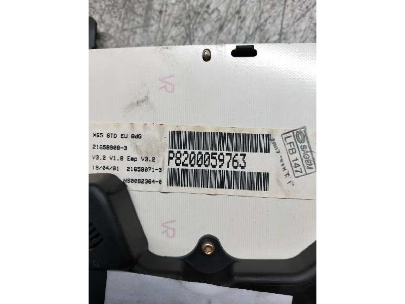 Recambio de cuadro instrumentos para renault clio ii fase i (b/cbo) 1.2 referencia OEM IAM P8200059763 NS00623640  Recambio de cuadro instrumentos para renault clio ii fase i (b/cbo) 1.2 referencia OEM IAM P8200059763 NS00623640