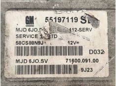 Recambio de centralita motor uce para opel corsa c enjoy referencia OEM IAM 55197119 MJD6J0SV SE 7160009100 2