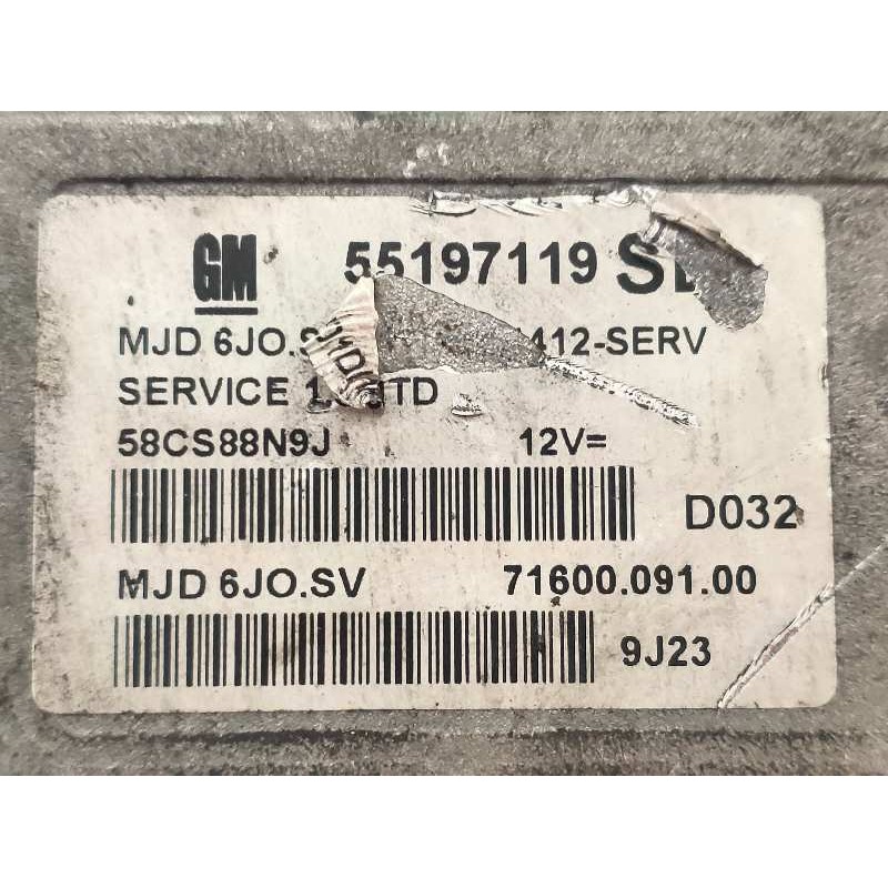 Recambio de centralita motor uce para opel corsa c enjoy referencia OEM IAM 55197119 MJD6J0SV SE 7160009100