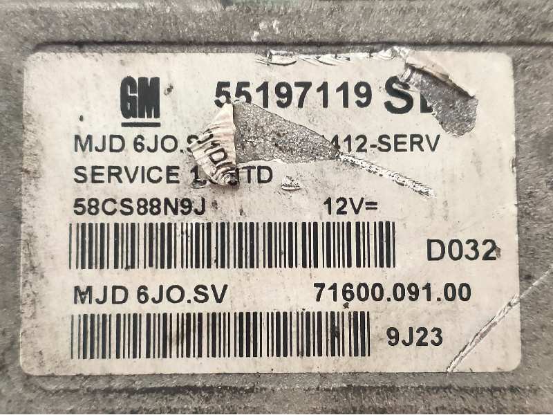 Recambio de centralita motor uce para opel corsa c enjoy referencia OEM IAM 55197119 MJD6J0SV SE 7160009100