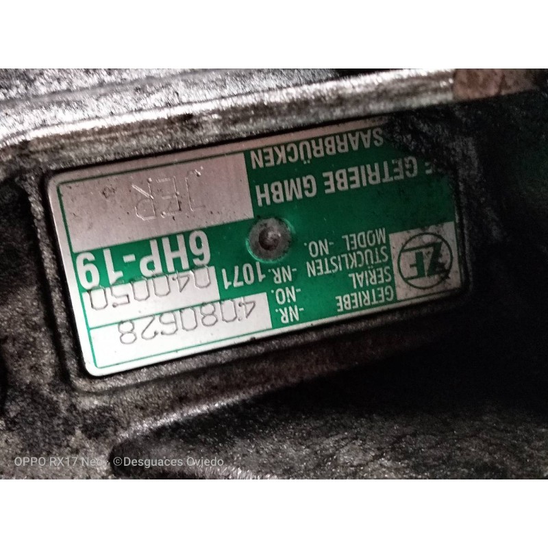 Recambio de caja cambios para audi a6 berlina (4f2) 3.2 v6 24v fsi referencia OEM IAM JER 040050 6HP19 1071040050 4080628