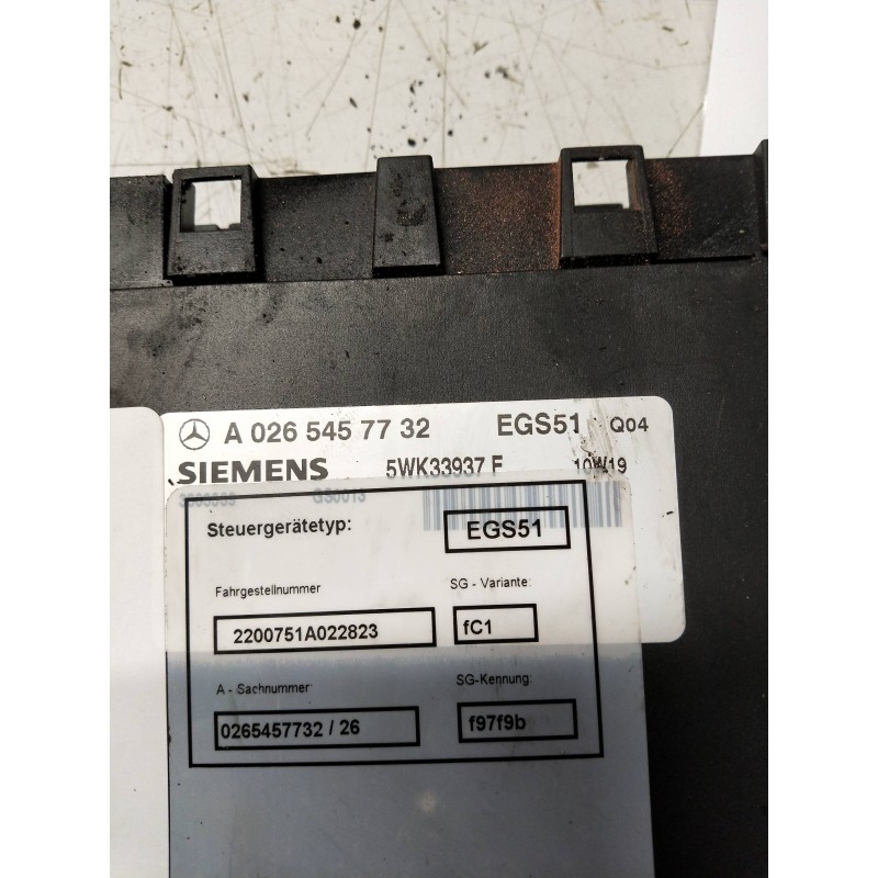 Recambio de centralita cambio automatico para mercedes clase s (w220) berlina 500 (220.075) referencia OEM IAM 5WK33937F A026545