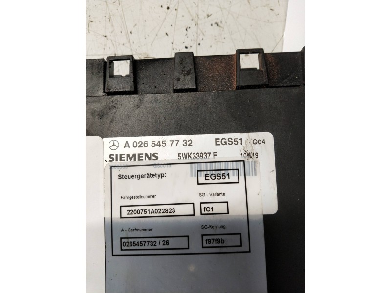 Recambio de centralita cambio automatico para mercedes clase s (w220) berlina 500 (220.075) referencia OEM IAM 5WK33937F A026545