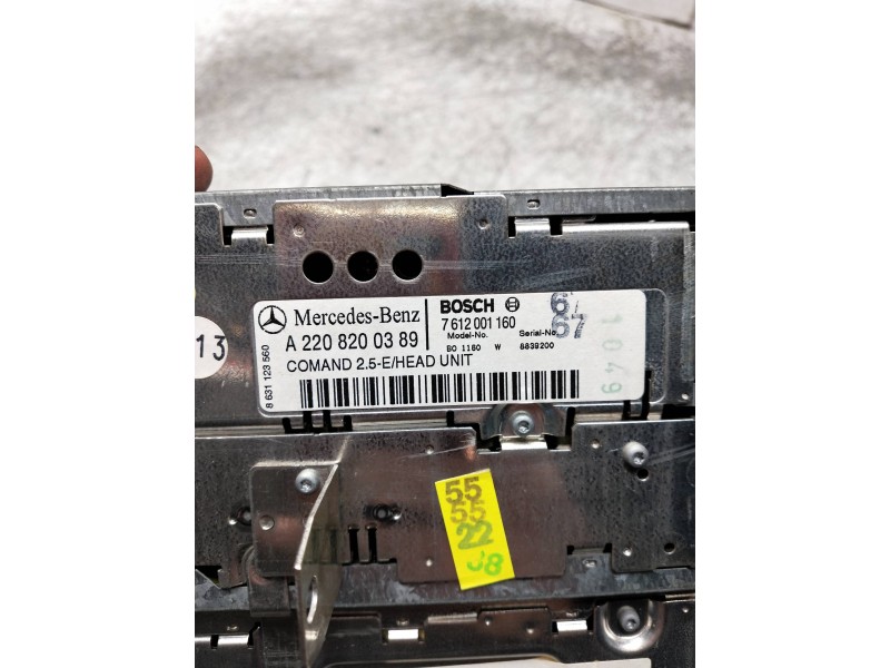 Recambio de sistema navegacion gps para mercedes clase s (w220) berlina 500 (220.075) referencia OEM IAM 7612001160 A2208200389 