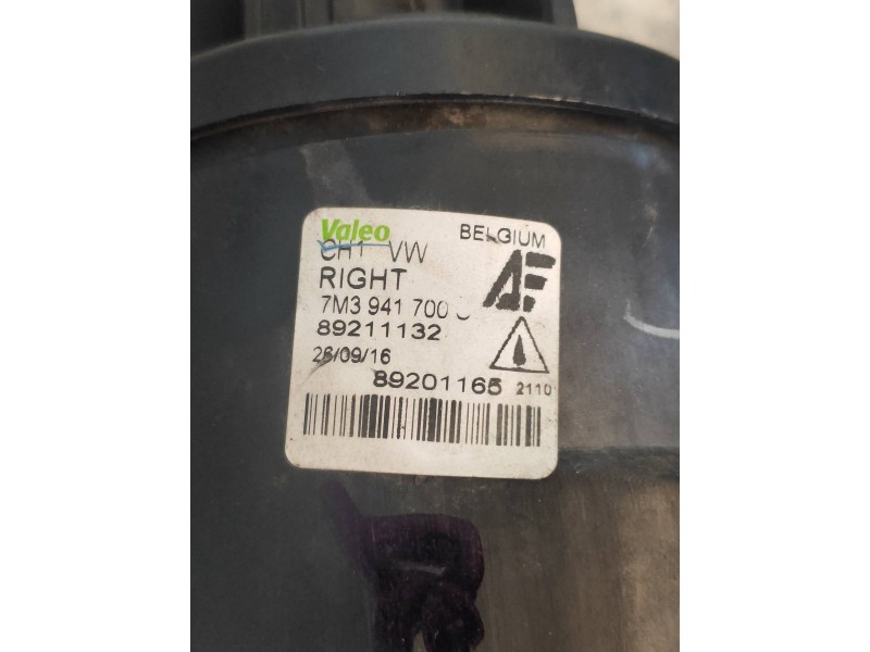 Recambio de faro antiniebla derecho para seat alhambra (7v9) reference referencia OEM IAM 7M3941700 89211132 