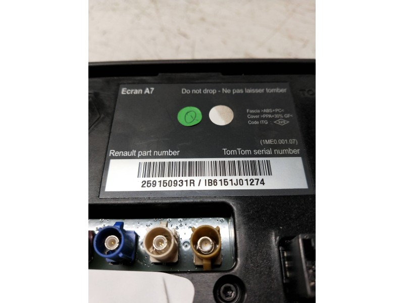 Recambio de sistema navegacion gps para renault megane iii coupe renault sport referencia OEM IAM 259150931R IB6151J01274 