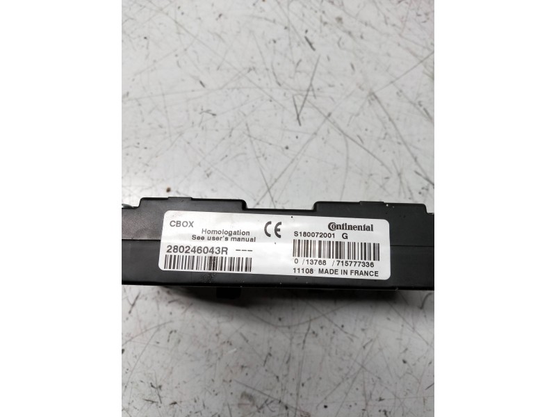 Recambio de modulo electronico para renault megane iii coupe renault sport referencia OEM IAM 280246043R S180072001 