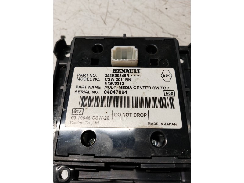 Recambio de mando multifuncion para renault megane iii coupe renault sport referencia OEM IAM 253B00345R  