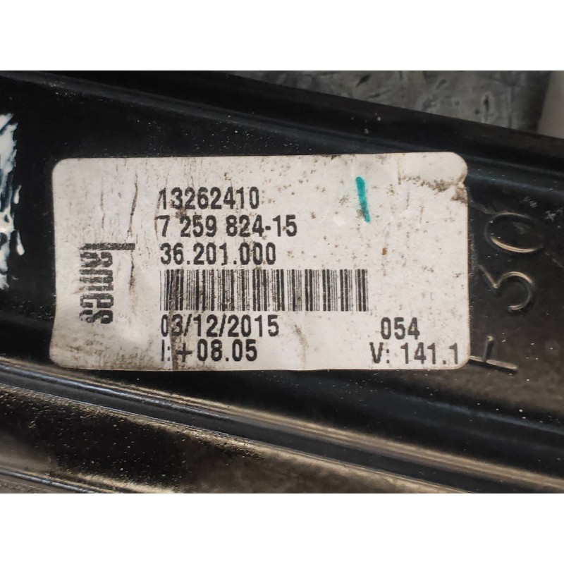 Recambio de elevalunas delantero derecho para bmw serie 3 lim. (f30) 318d referencia OEM IAM 725982415 13262410 36201000 5133728