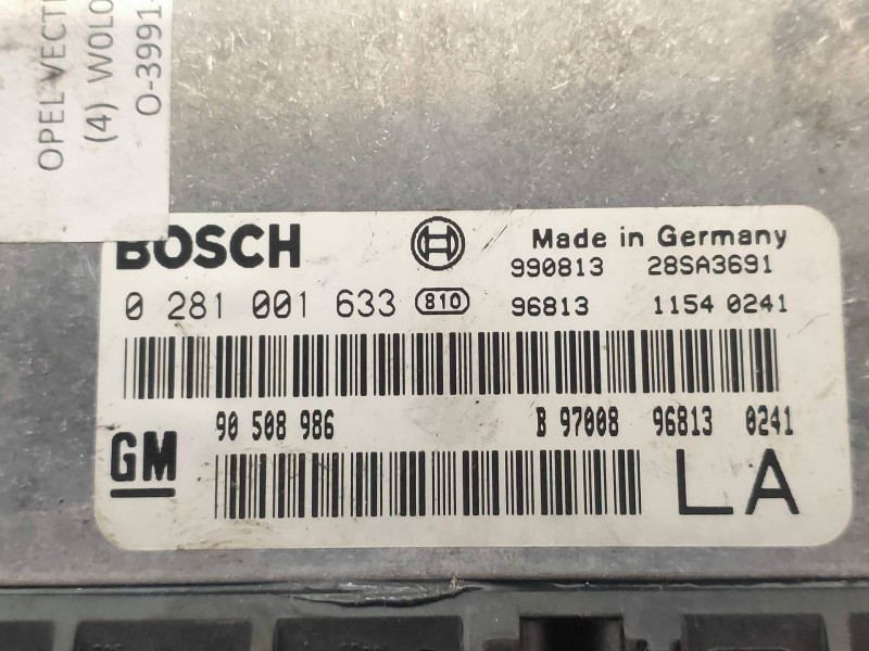 Recambio de centralita motor uce para opel vectra b berlina comfort referencia OEM IAM 0281001633 90508986 28SA3691 BOSCH