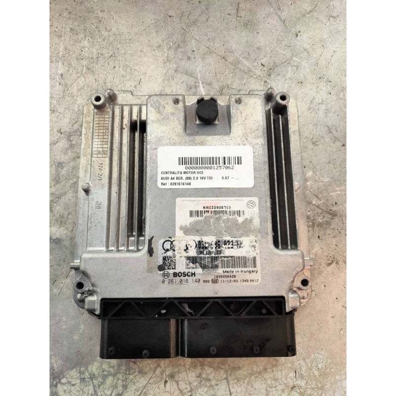 Recambio de centralita motor uce para audi a4 ber. (b8) 2.0 16v tdi referencia OEM IAM 0281016140 03L906022NN 1039S50426 BOSCH