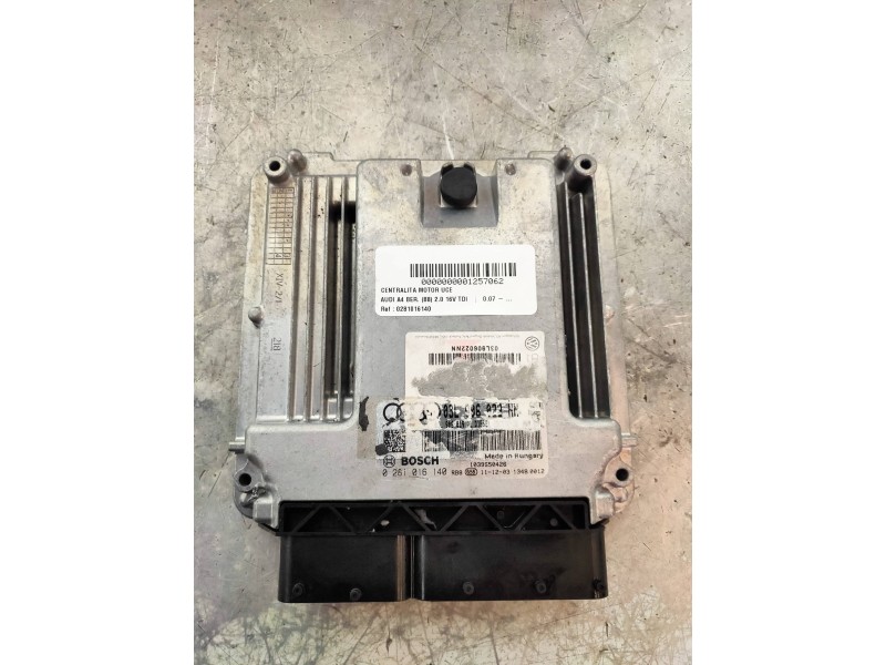 Recambio de centralita motor uce para audi a4 ber. (b8) 2.0 16v tdi referencia OEM IAM 0281016140 03L906022NN 1039S50426 BOSCH