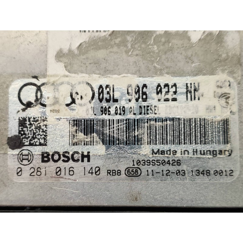 Recambio de centralita motor uce para audi a4 ber. (b8) 2.0 16v tdi referencia OEM IAM 0281016140 03L906022NN 1039S50426 BOSCH