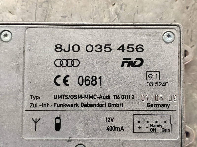 Recambio de modulo electronico para audi a4 ber. (b8) 2.0 16v tdi referencia OEM IAM 8J0035456  