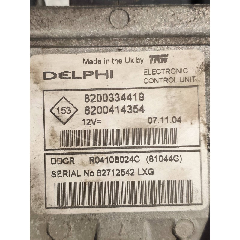 Recambio de centralita motor uce para renault megane ii berlina 5p authentique referencia OEM IAM R0410B024C 8200334419 82004143