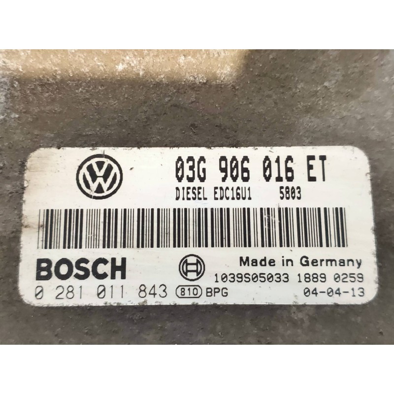 Recambio de centralita motor uce para volkswagen golf v berlina (1k1) trendline referencia OEM IAM 0281011843 03G906016ET 1039S0