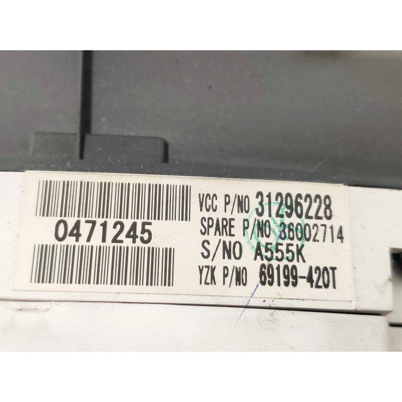 Recambio de cuadro instrumentos para volvo v50 familiar 1.6 d kinetic referencia OEM IAM 69199420T 31296228 0471245 