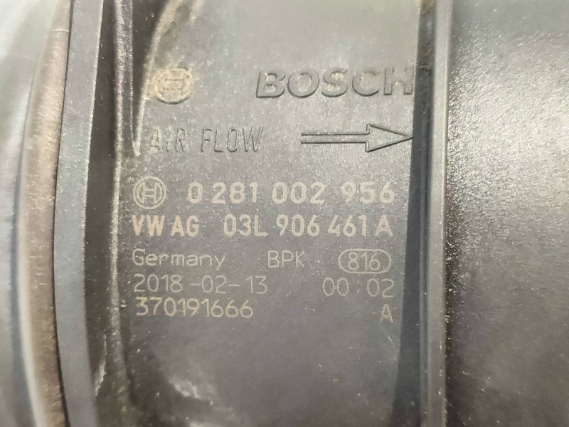Recambio de caudalimetro para volkswagen t6 transporter furgón largo ta referencia OEM IAM 0281002956 03L906461A 03L906461A BOSC