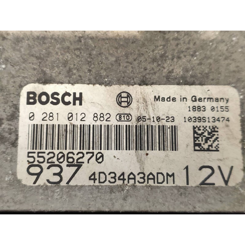 Recambio de centralita motor uce para alfa romeo 147 (190) 1.9 jtd 120 distinctive referencia OEM IAM 0281012882 55206270 BOSCH
