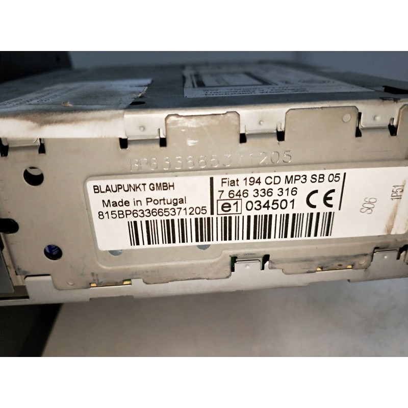 Recambio de sistema audio / radio cd para fiat croma (194) 1.9 16v multijet dynamic referencia OEM IAM 7354323330  