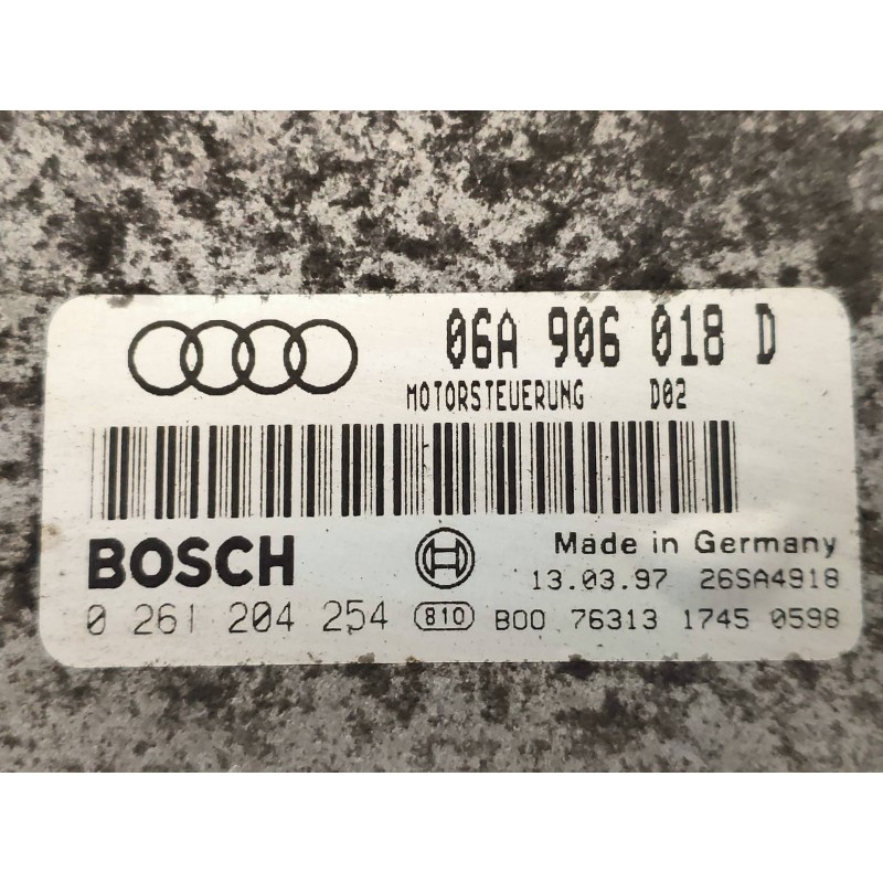 Recambio de centralita motor uce para audi a3 (8l) 1.8 t ambiente referencia OEM IAM 0261204254 06A906018D 26SA4918 D02 BOSCH