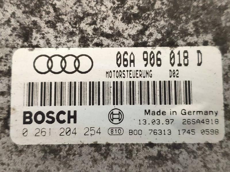 Recambio de centralita motor uce para audi a3 (8l) 1.8 t ambiente referencia OEM IAM 0261204254 06A906018D 26SA4918 D02 BOSCH