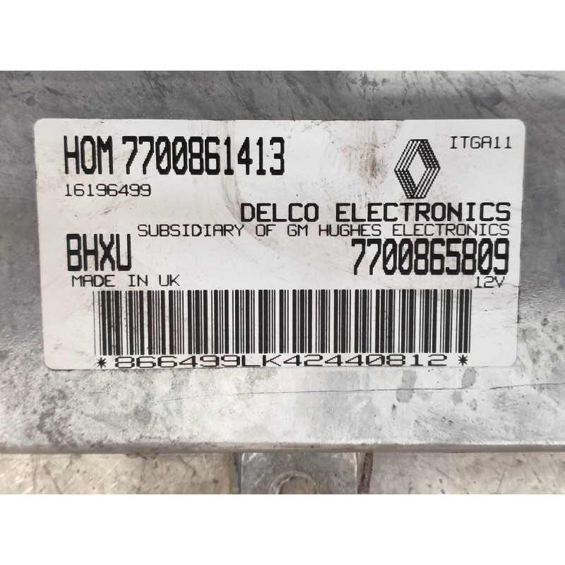 Recambio de centralita motor uce para renault 19 (b/c/l53) 1.4 gts referencia OEM IAM 7700861413 7700865809 16196499 BHXU