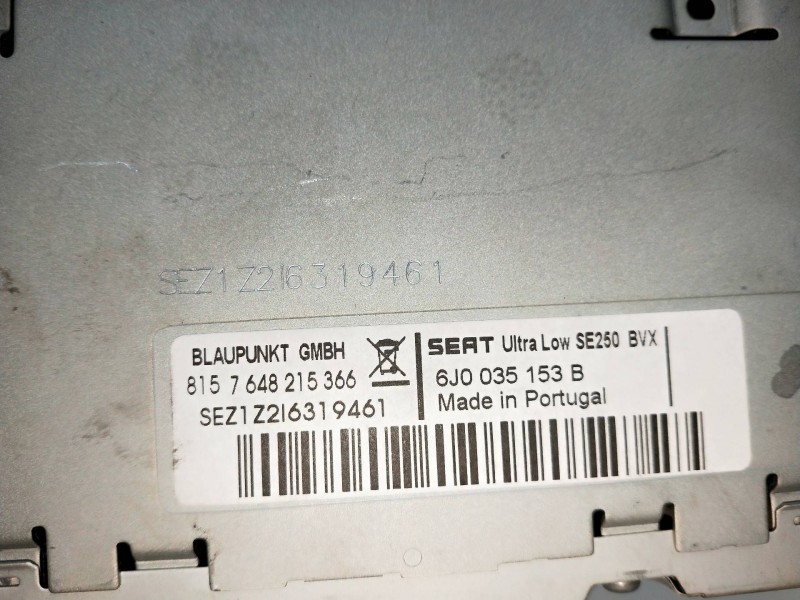 Recambio de sistema audio / radio cd para seat ibiza (6j5) reference referencia OEM IAM 6J0035153B  