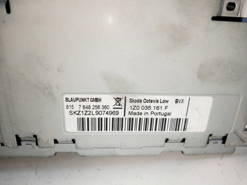 Recambio de sistema audio / radio cd para skoda octavia berlina (1z3) collection referencia OEM IAM 1Z0035161F  